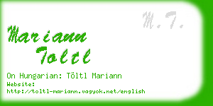 mariann toltl business card